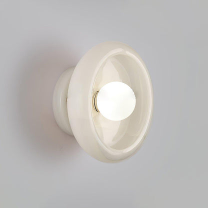 RoyaleGlow Eclipse Natural Alabaster Wall Sconce - Modern LED Lighting