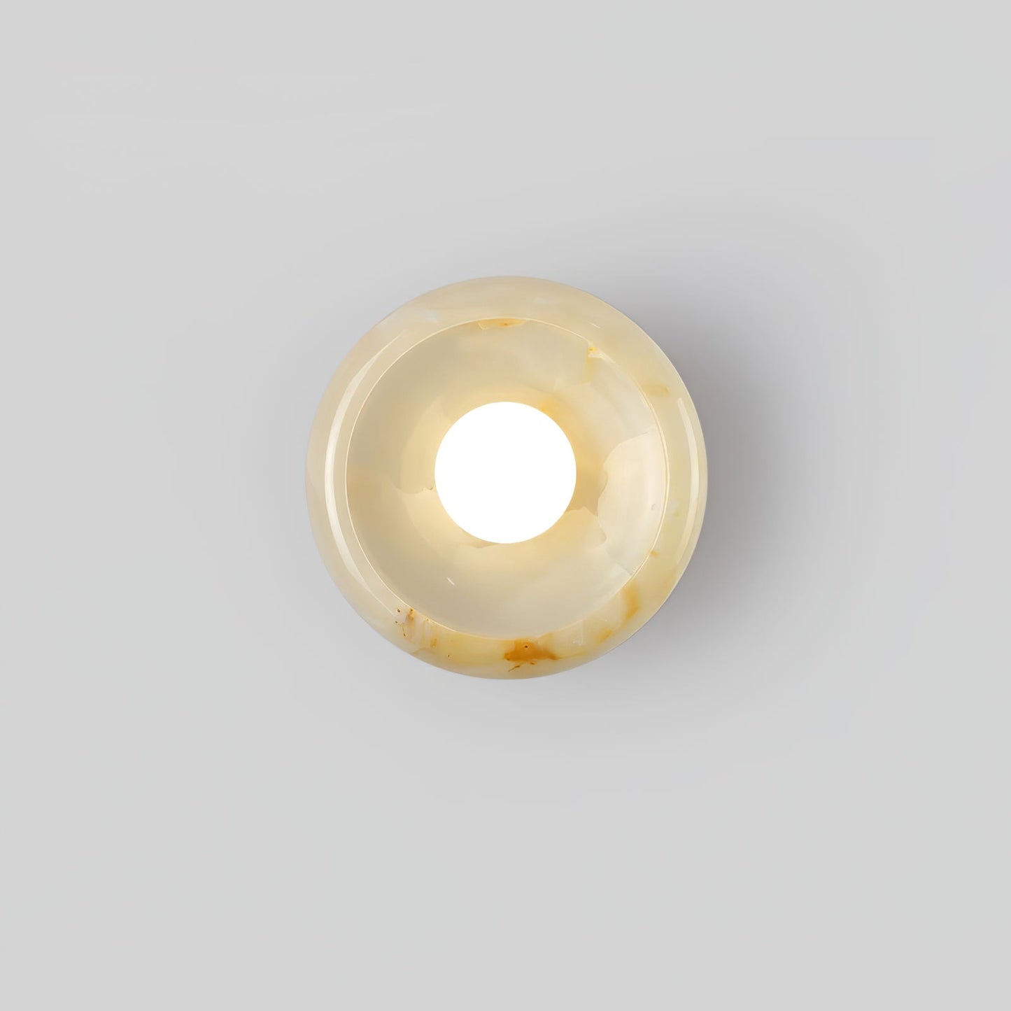 RoyaleGlow Eclipse Natural Alabaster Wall Sconce - Modern LED Lighting