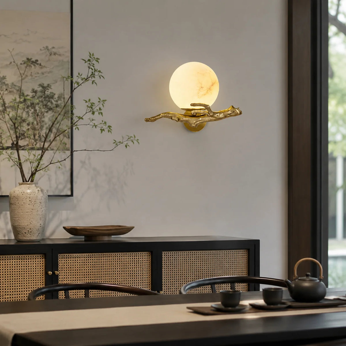 Elarvune Alabaster Branch Wall Lamp 2