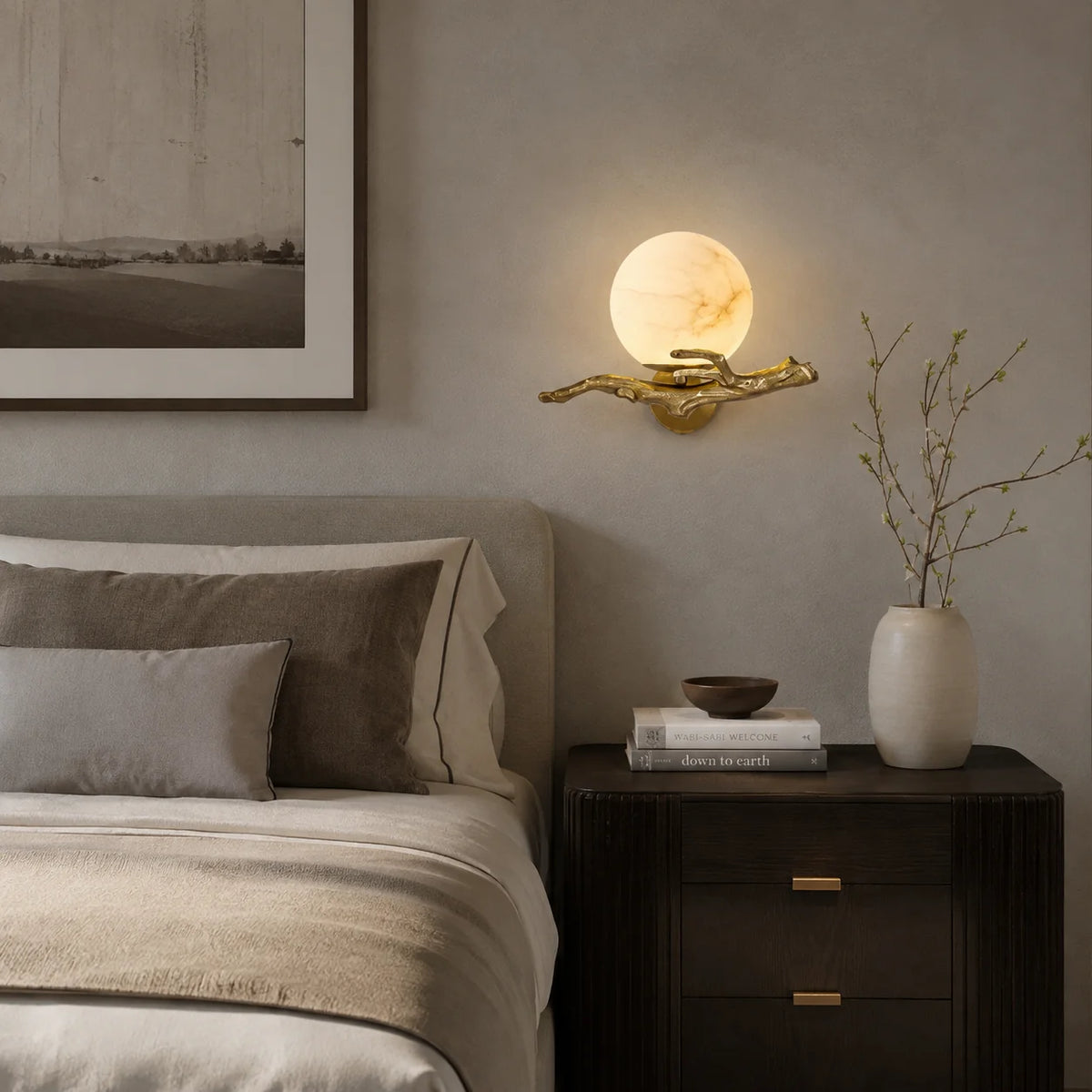 Elarvune Alabaster Branch Wall Lamp 6