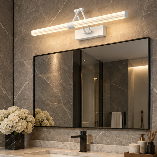 Royelux Modern LED Bathroom Vanity Light Adjustable Wall Mounted Mirror Fixture