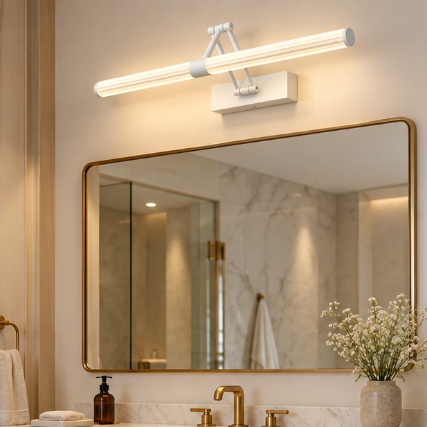 Royelux Modern LED Bathroom Vanity Light Adjustable Wall Mounted Mirror Fixture