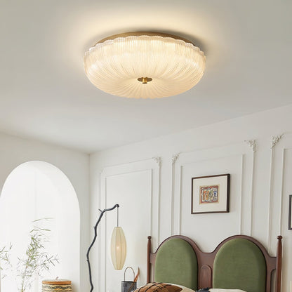 Elegant Ceiling Light Frosted Glass Dimmable Gold Finish 5