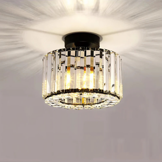 Royelux Crystal Flush Mount Ceiling Light Modern Led Fixture for Living Room