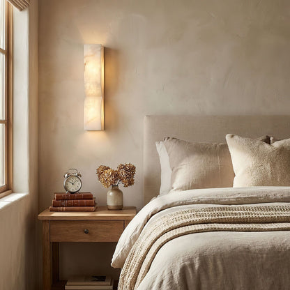 Elegant Dimmable Wall Sconce in Alabaster Finish 4