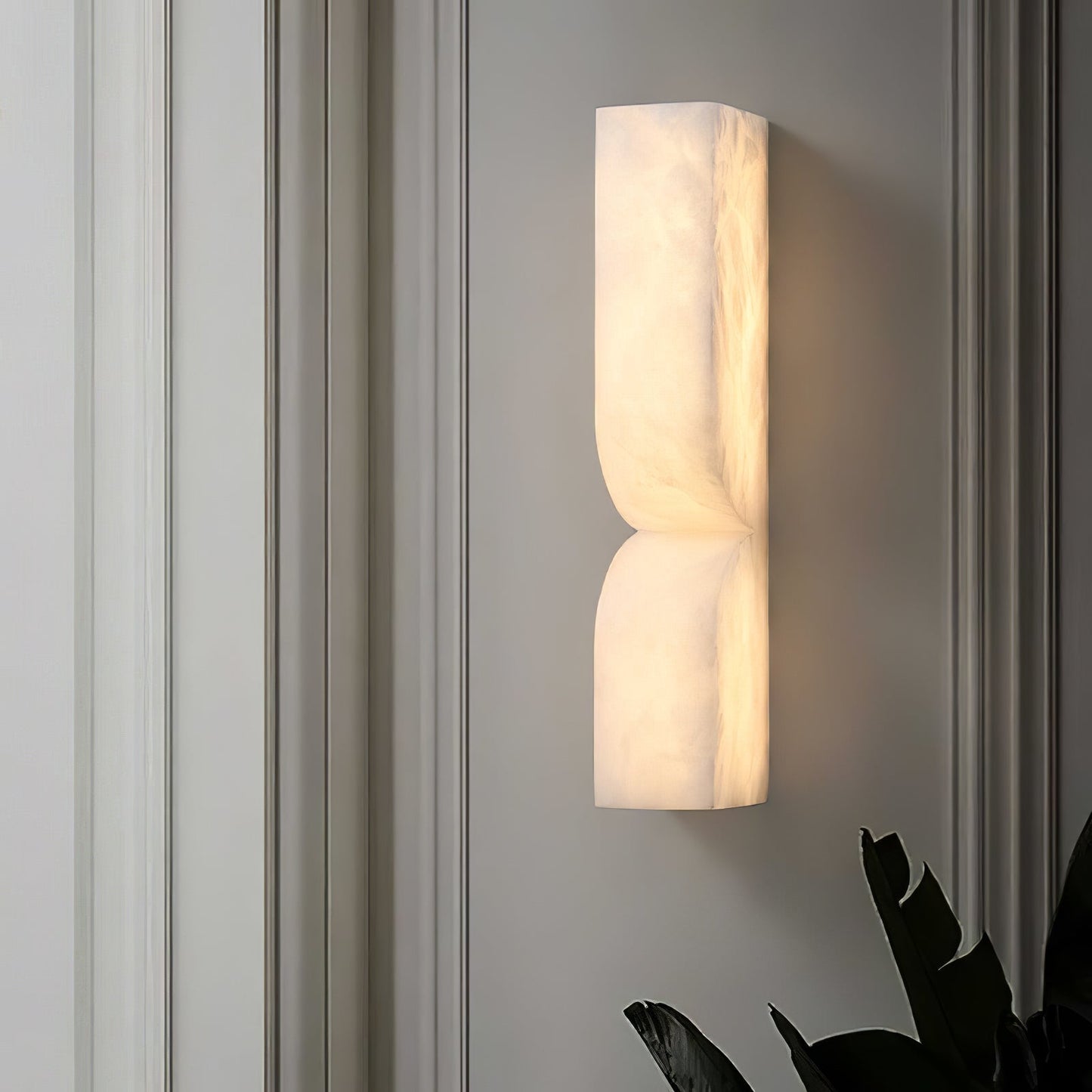 Elegant Dimmable Wall Sconce in Alabaster Finish 5