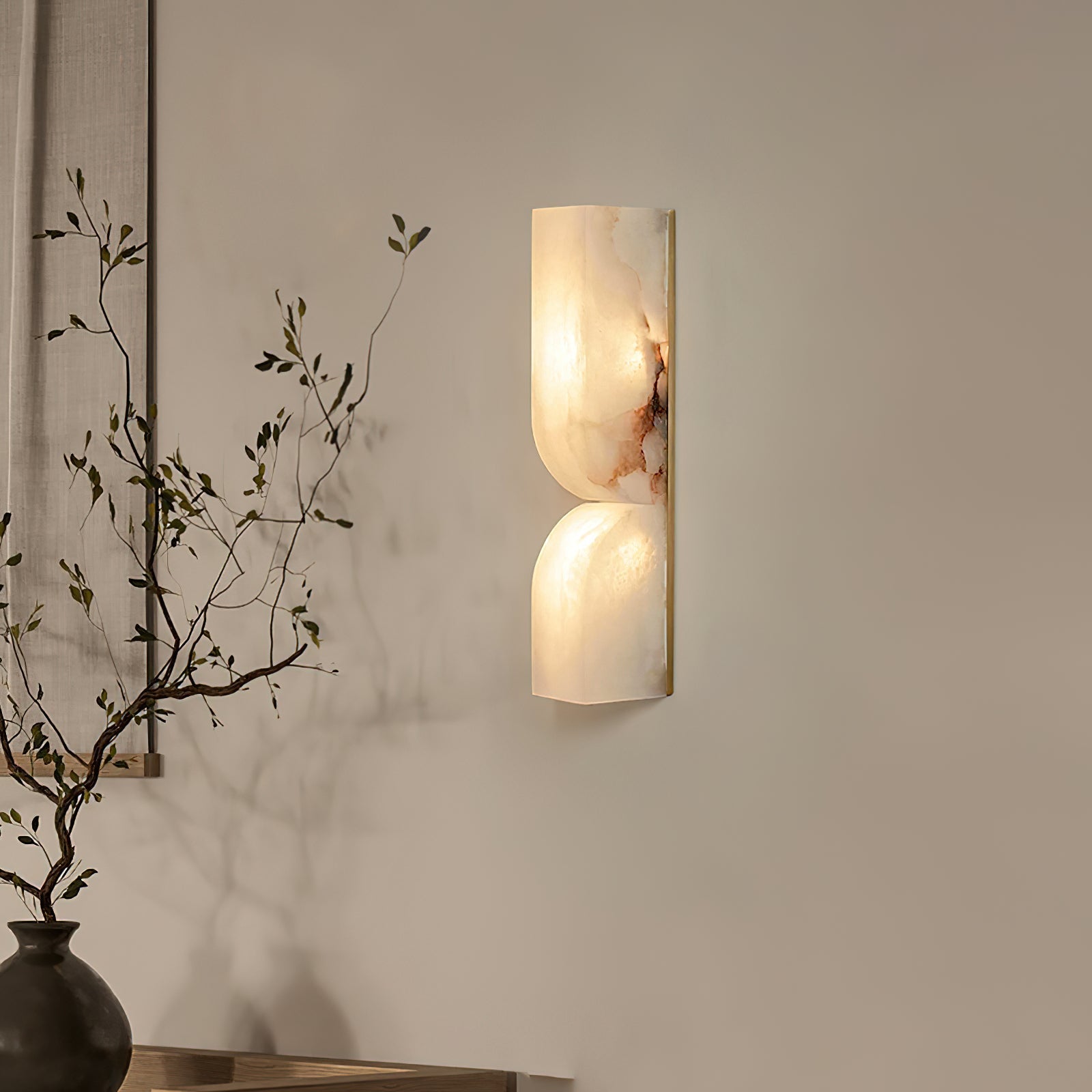 Elegant Dimmable Wall Sconce in Alabaster Finish 7