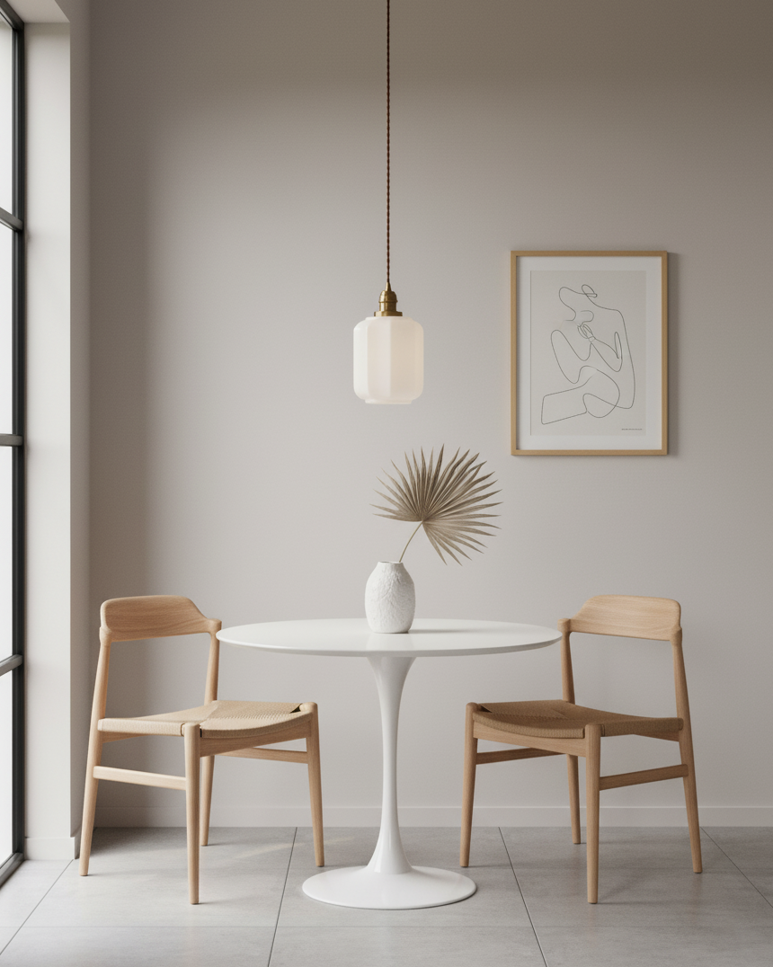Elegant Glass Pendant Light with Brass Finish for Kitchen Lighting 5