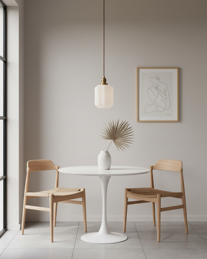 Elegant Glass Pendant Light with Brass Finish for Kitchen Lighting 5