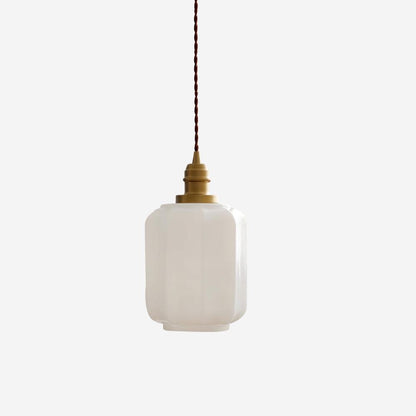 Elegant Glass Pendant Light with Brass Finish for Kitchen Lighting 6