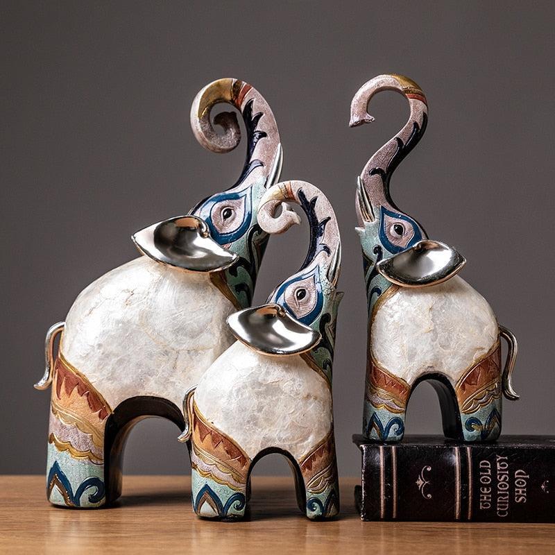 RoyaleGlow Elephant Love Statue, Feng Shui Lucky Elephant Figurine for Home Decor-Royale Basic