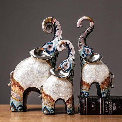 RoyaleGlow Elephant Love Statue, Feng Shui Lucky Elephant Figurine for Home Decor-Royale Basic