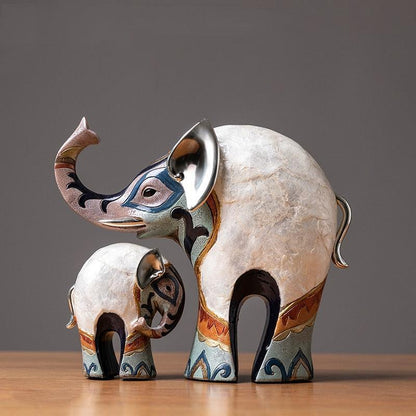 RoyaleGlow Elephant Love Statue, Feng Shui Lucky Elephant Figurine for Home Decor-Royale Basic