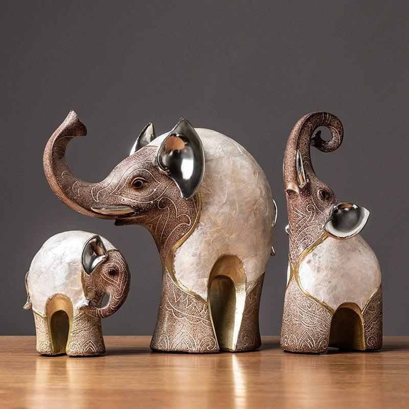 RoyaleGlow Elephant Love Statue, Feng Shui Lucky Elephant Figurine for Home Decor-Royale Basic