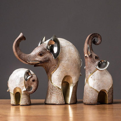 RoyaleGlow Elephant Love Statue, Feng Shui Lucky Elephant Figurine for Home Decor-Royale Basic