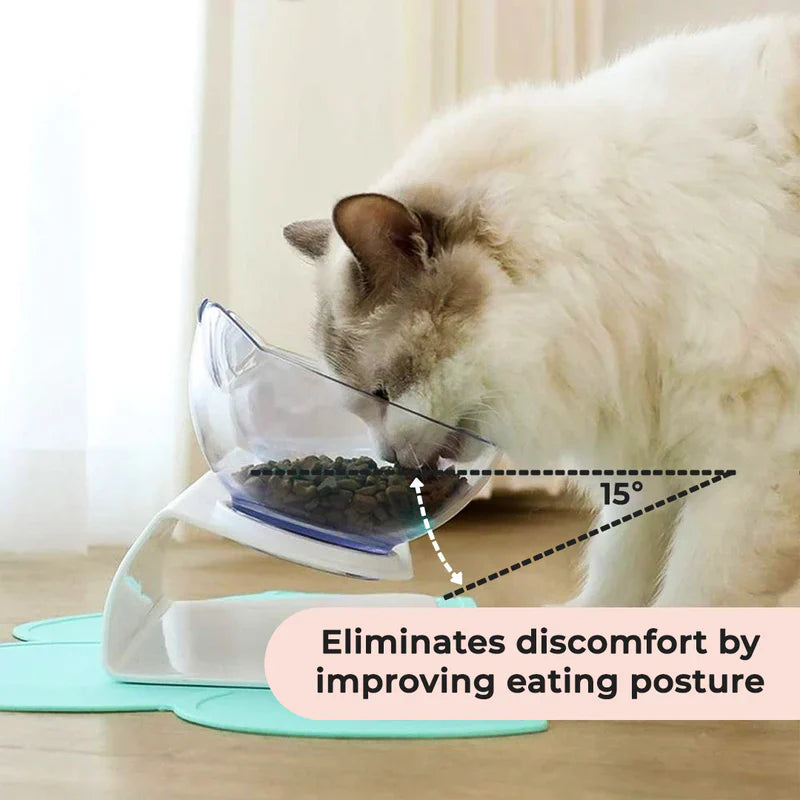 FurLuxe Elevated Anti-Vomiting Orthopedic Cat Bowl for Improved Digestion and Comfort