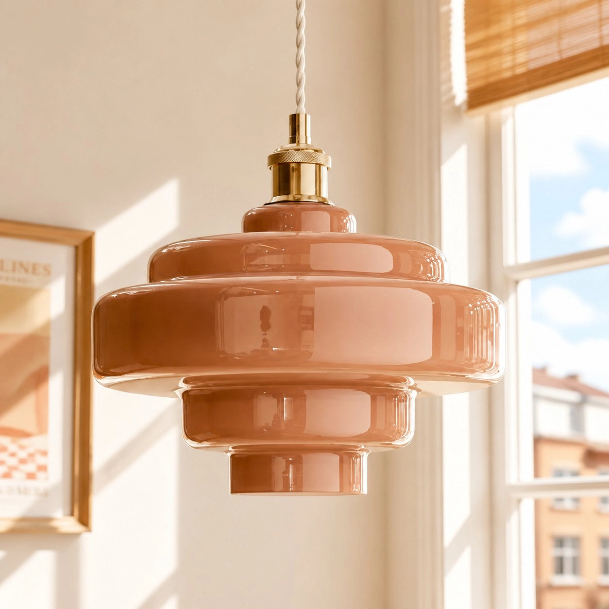Elissa Modern Gloosy Tiered Glass Pendant Light 10