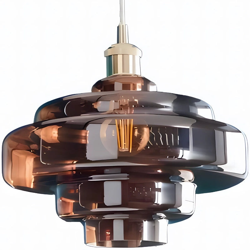 Elissa Modern Gloosy Tiered Glass Pendant Light 12
