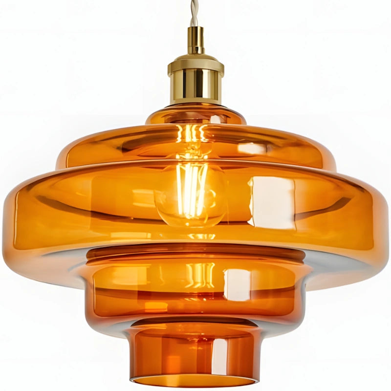 Elissa Modern Gloosy Tiered Glass Pendant Light 14