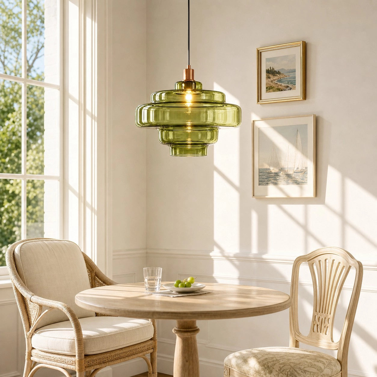 Elissa Modern Gloosy Tiered Glass Pendant Light 3