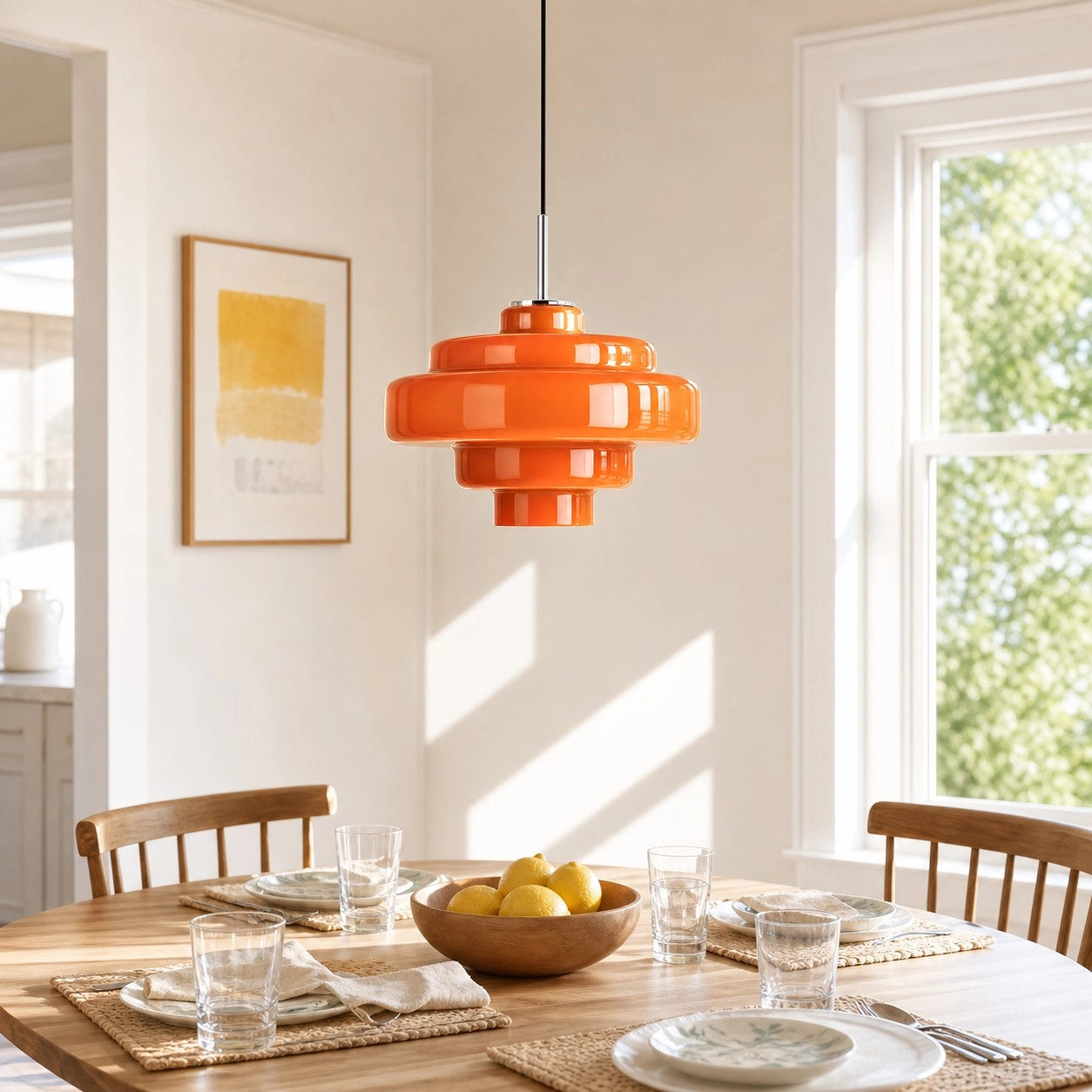 Elissa Modern Gloosy Tiered Glass Pendant Light 7