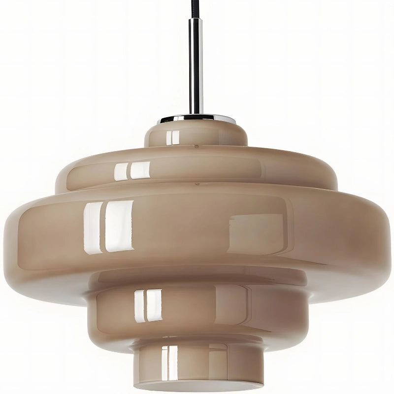 Elissa Modern Gloosy Tiered Glass Pendant Light 9