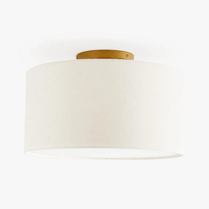 Elowen Linen Drum Flush Mount Ceiling Light 10