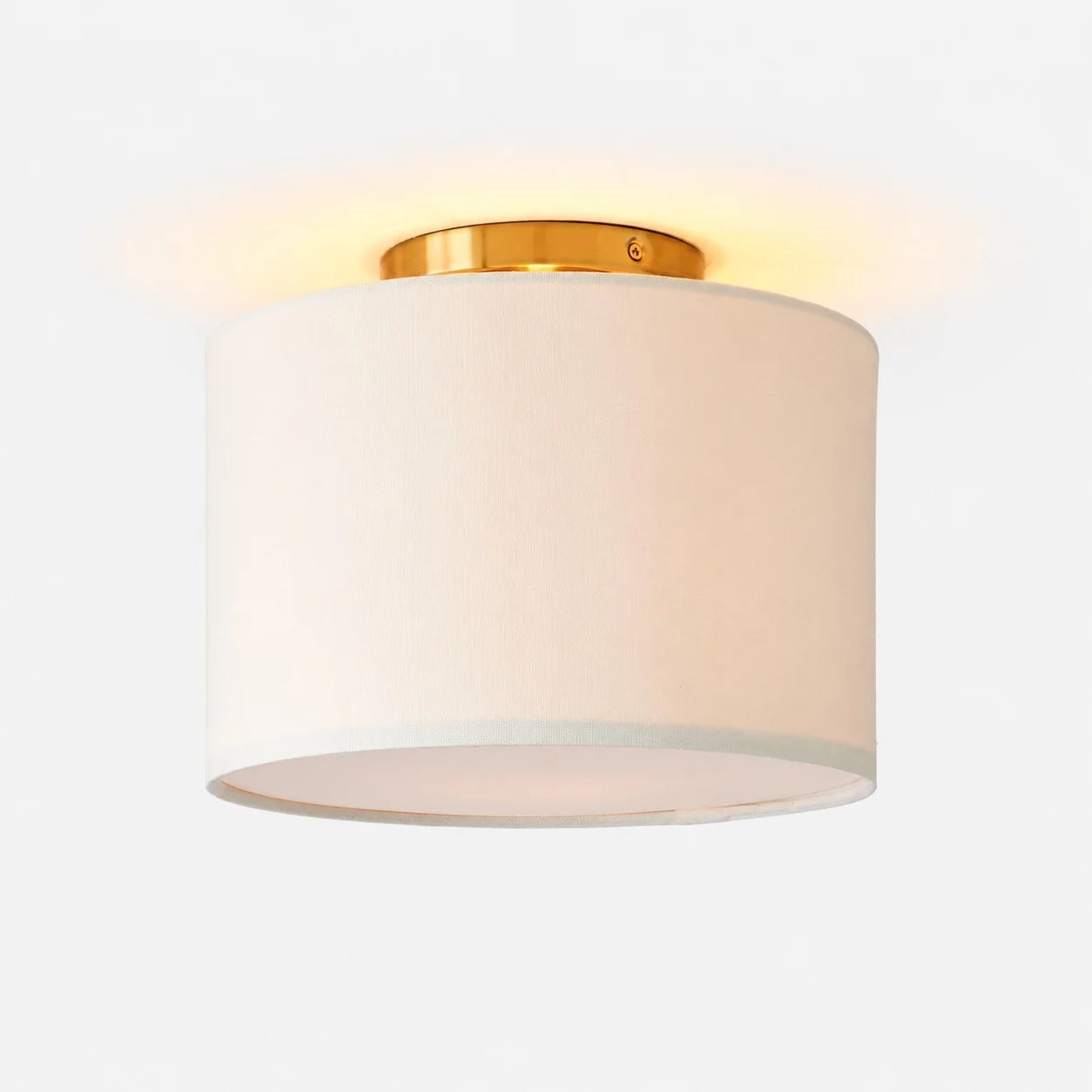 Elowen Linen Drum Flush Mount Ceiling Light 11