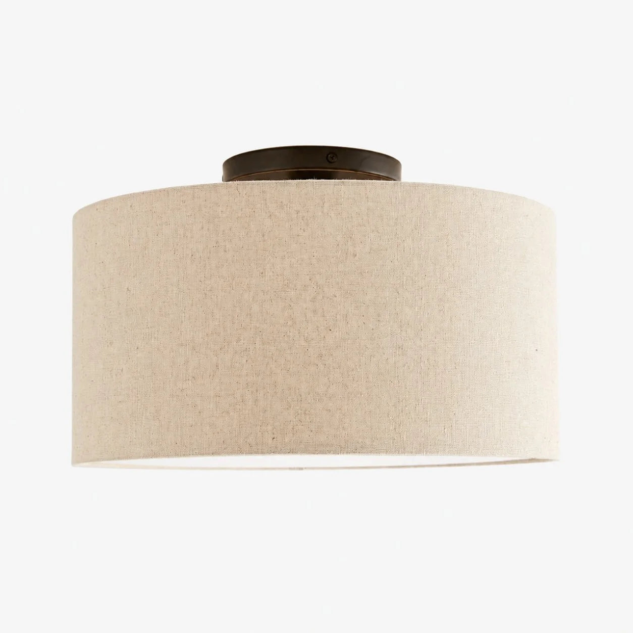 Elowen Linen Drum Flush Mount Ceiling Light 9