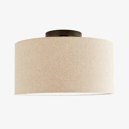 Elowen Linen Drum Flush Mount Ceiling Light 9