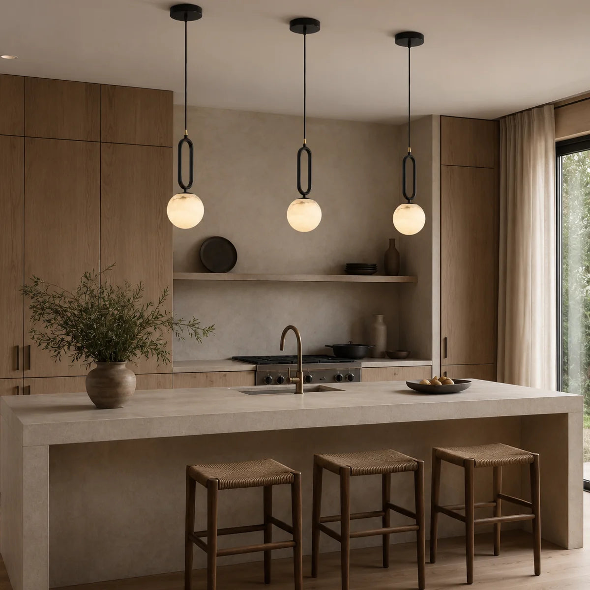 Elvarin Alabaster Globe Pendant Lamp 6