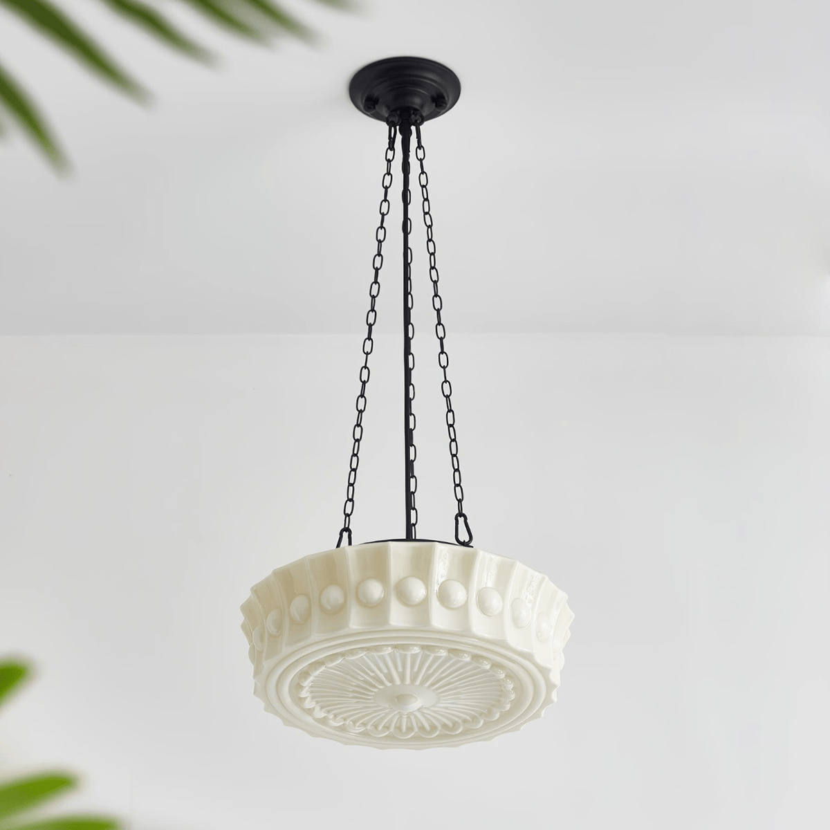 Embossed Glass Pendant 2