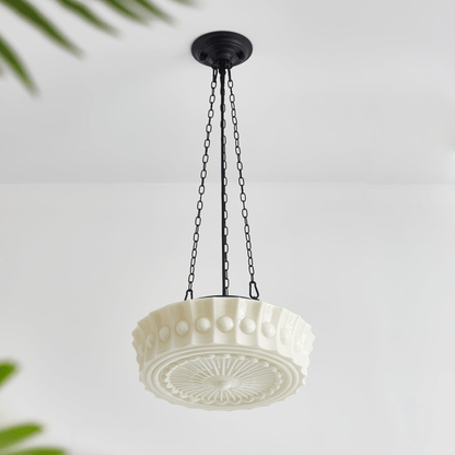Embossed Glass Pendant 2