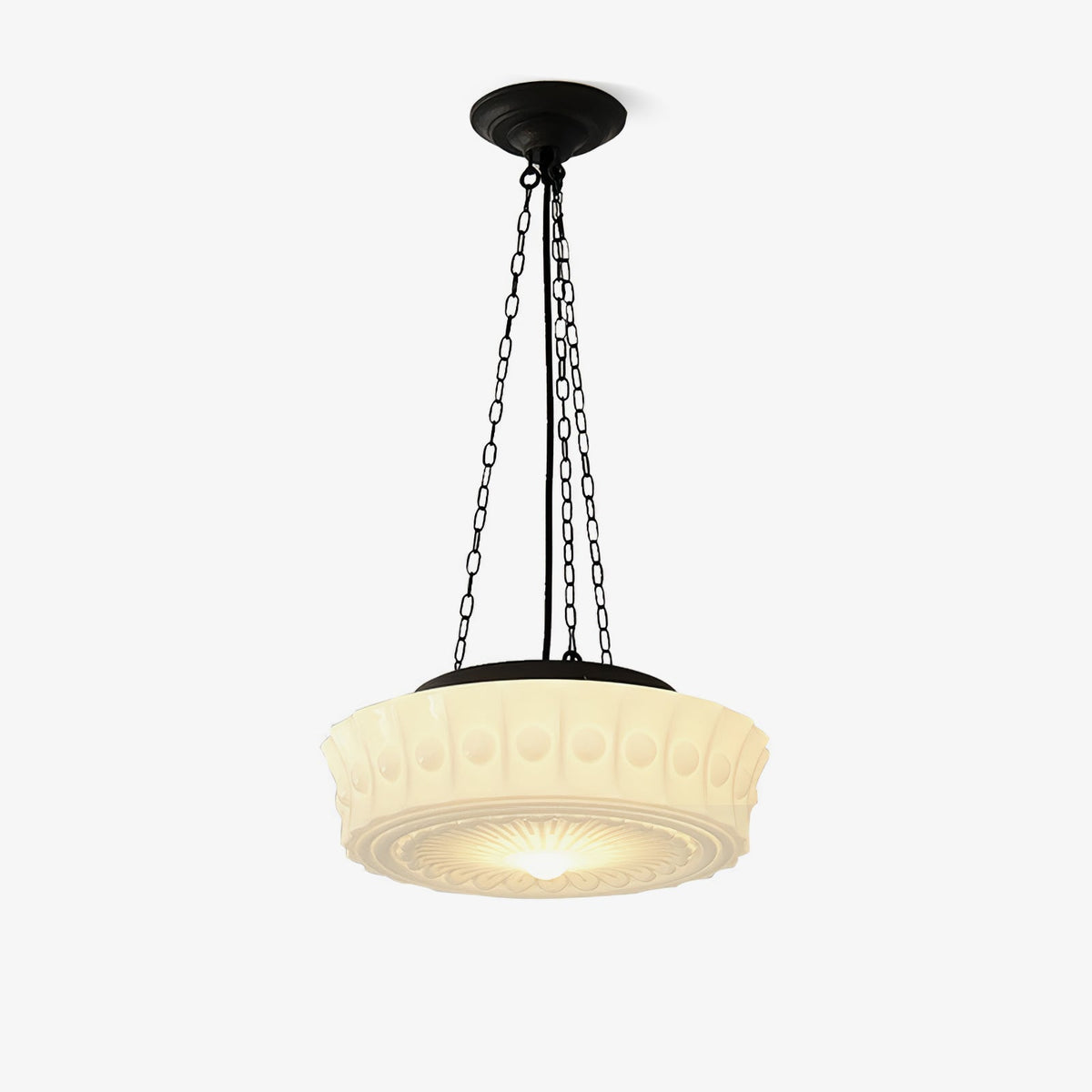 Embossed Glass Pendant 3