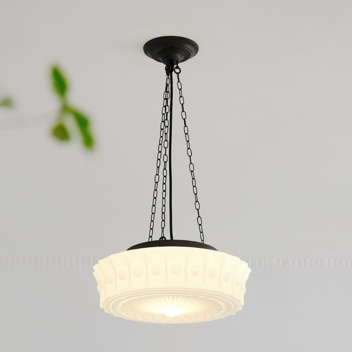 Embossed Glass Pendant 5