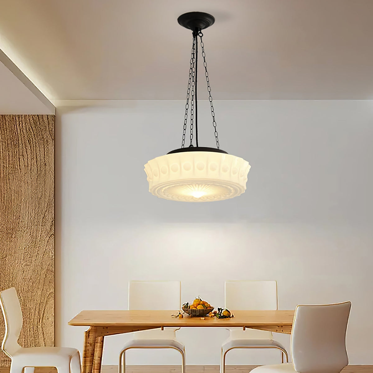 Embossed Glass Pendant 6