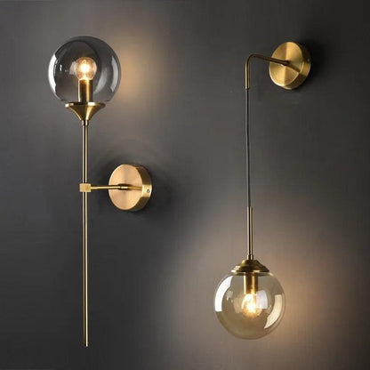 LuxRoyale Nordic Glass Globe Wall Lamp - Elegant Home Decor