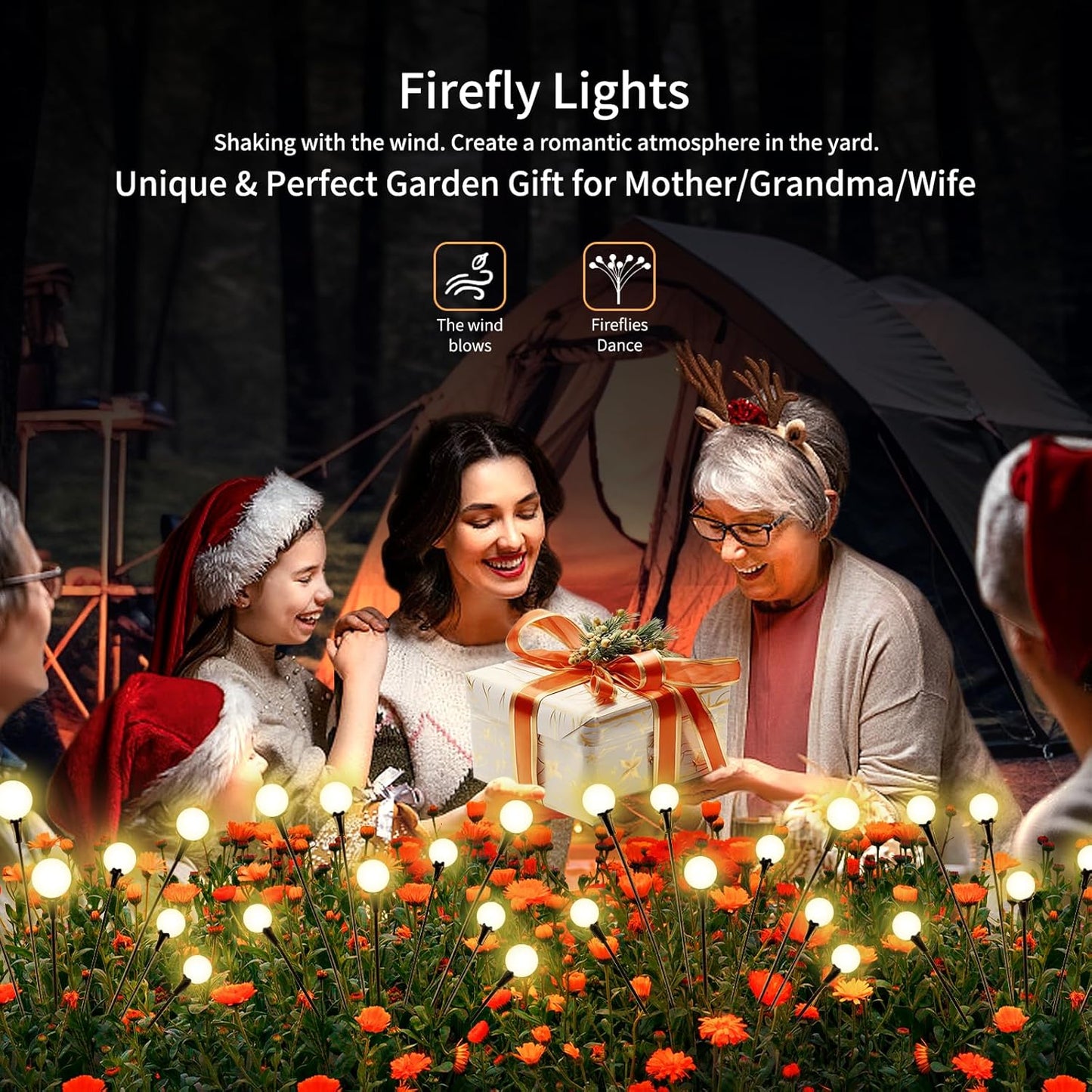 Enchanting Solar Garden Firefly Lights 4