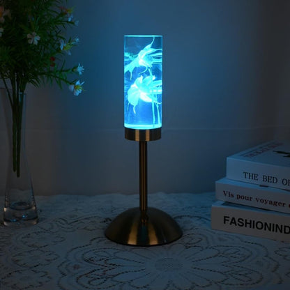 Royelux Floral Table Lamp With Real Flowers And Ambient Glow