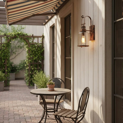 Evander Industrial Metal Glass Jar Wall Sconce 7