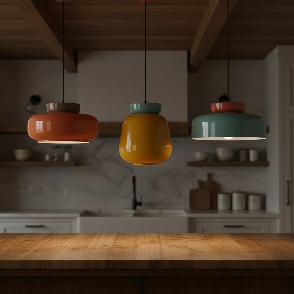 Evelyn Nordic Modern Colorful Bowl Ceramic Pendant Light 1
