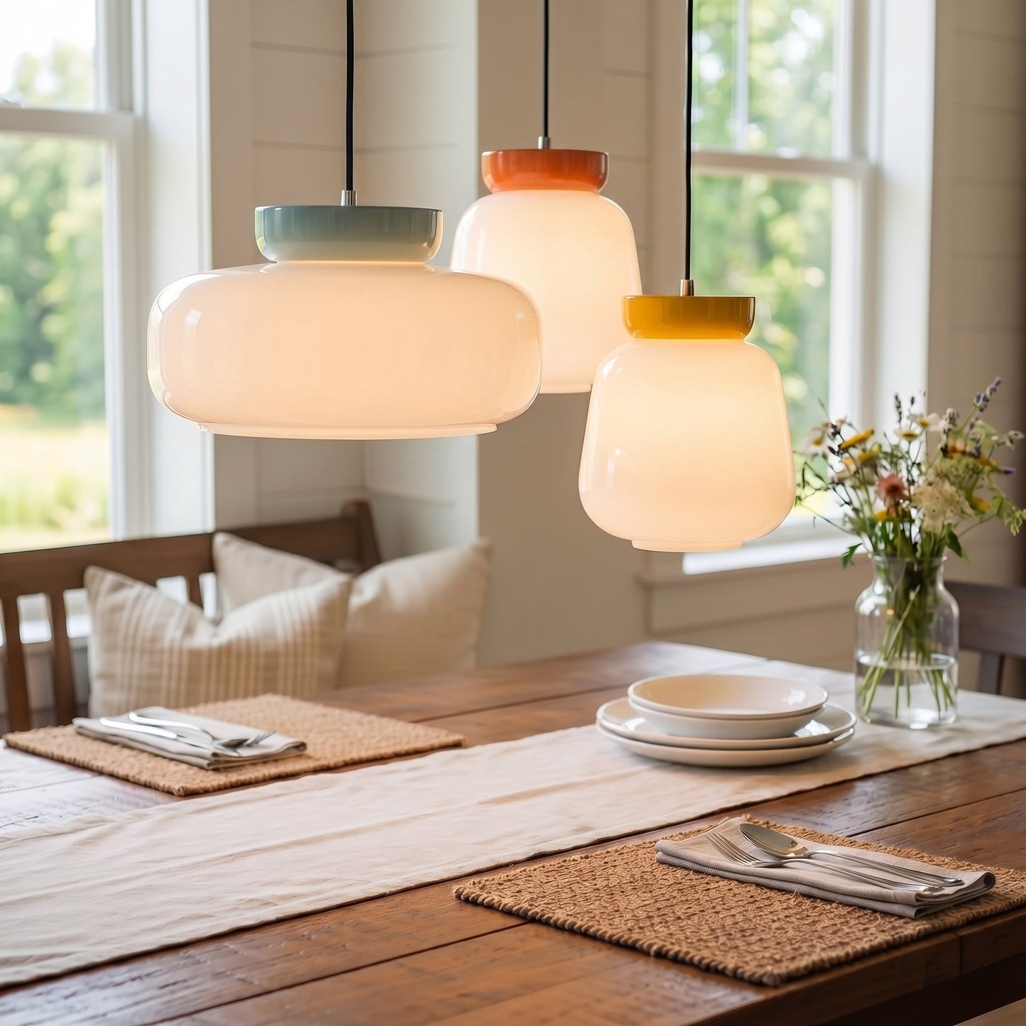 Evelyn Nordic Modern Colorful Bowl Ceramic Pendant Light 2