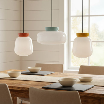 Evelyn Nordic Modern Colorful Bowl Ceramic Pendant Light 3