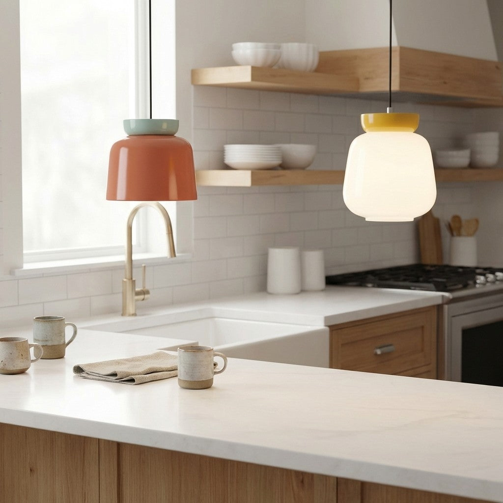 Evelyn Nordic Modern Colorful Bowl Ceramic Pendant Light 4