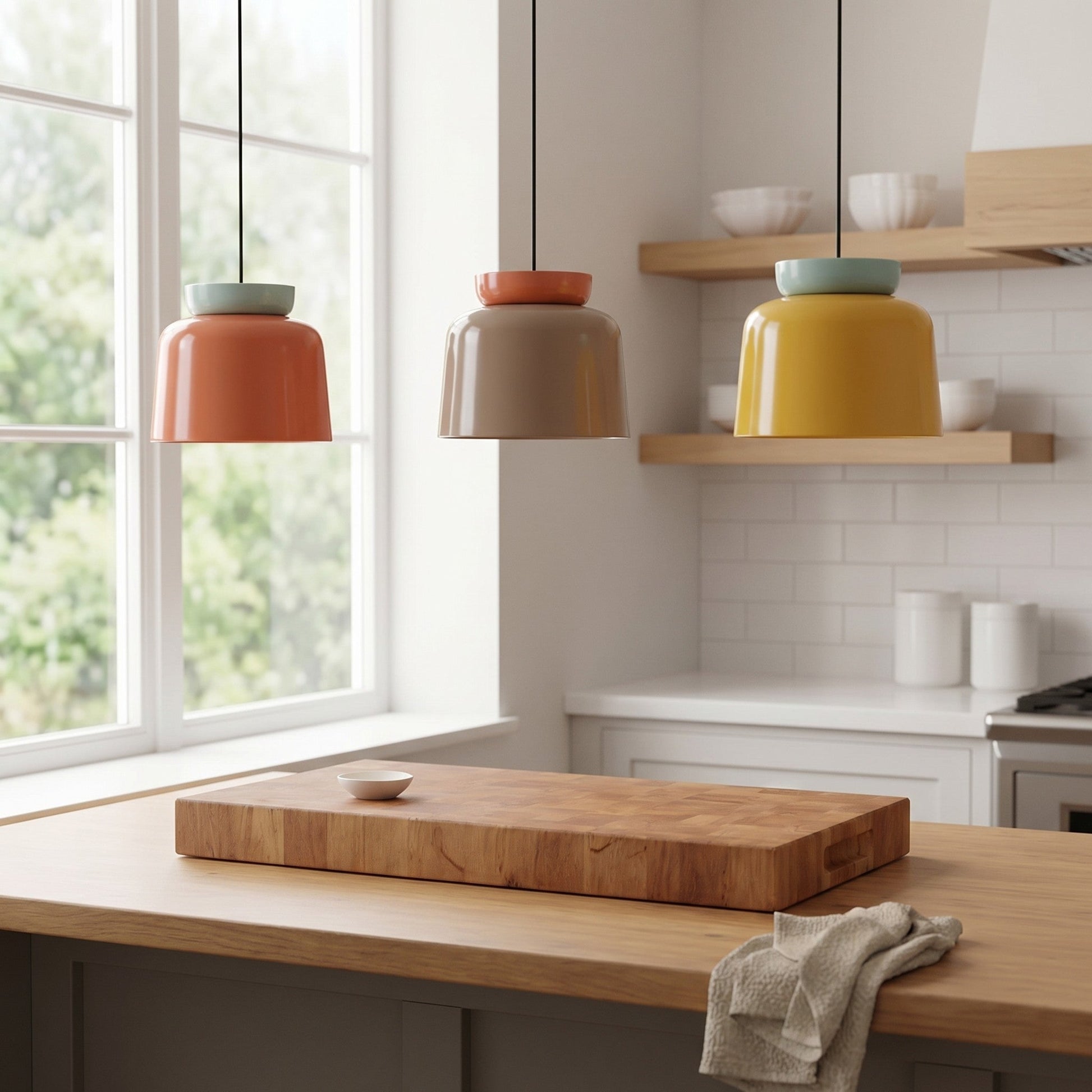 Evelyn Nordic Modern Colorful Bowl Ceramic Pendant Light 5
