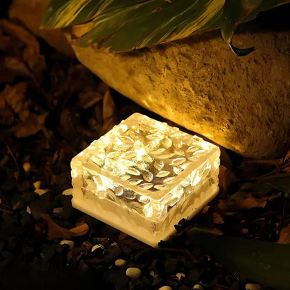 LuxRoyale Solar Brick Outdoor Light Dusk Sensor Auto On 10 Hour Glow