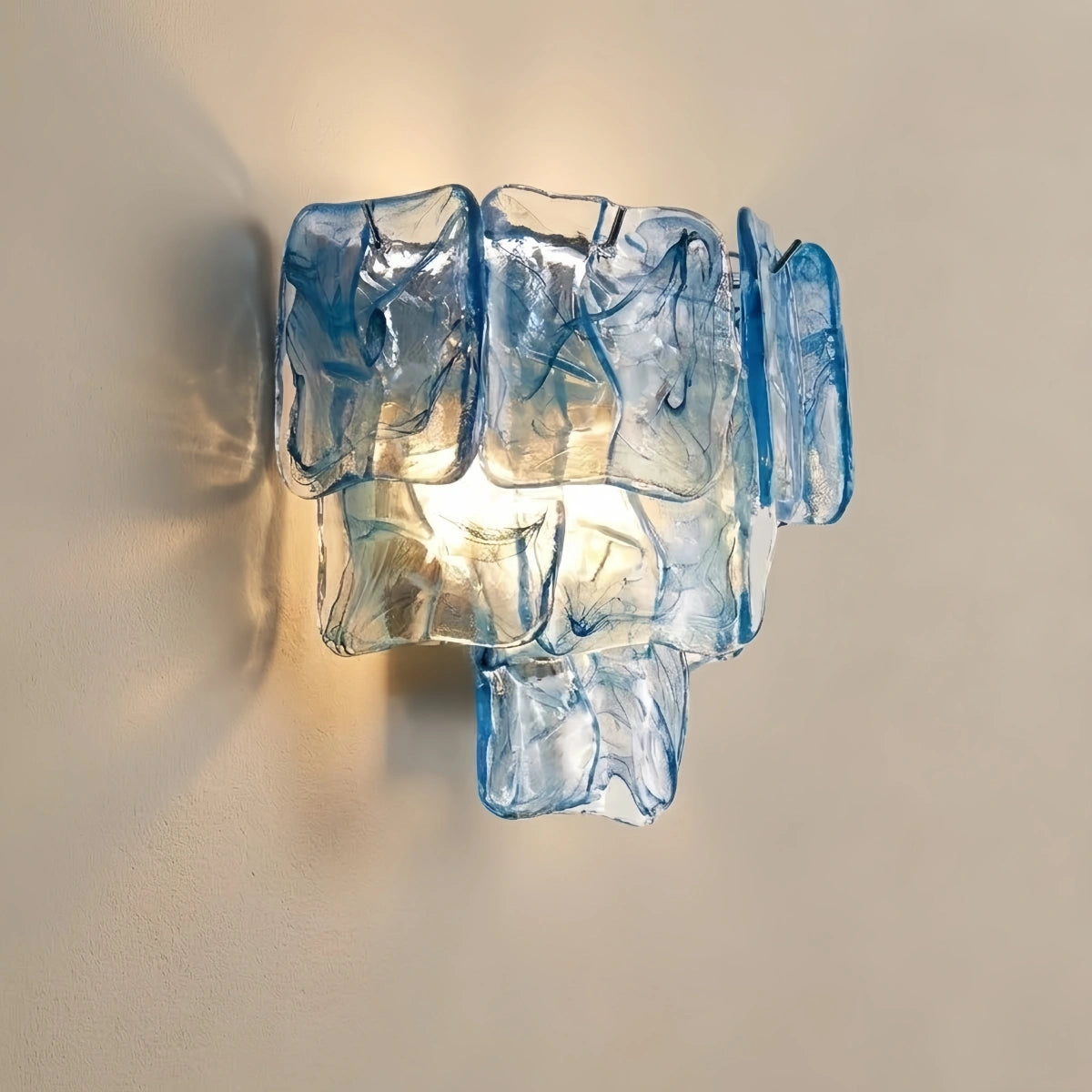 Excelis Luxury Branch-Style Tiered Chandelier— Metal & Glass Blue for Dining Room 0