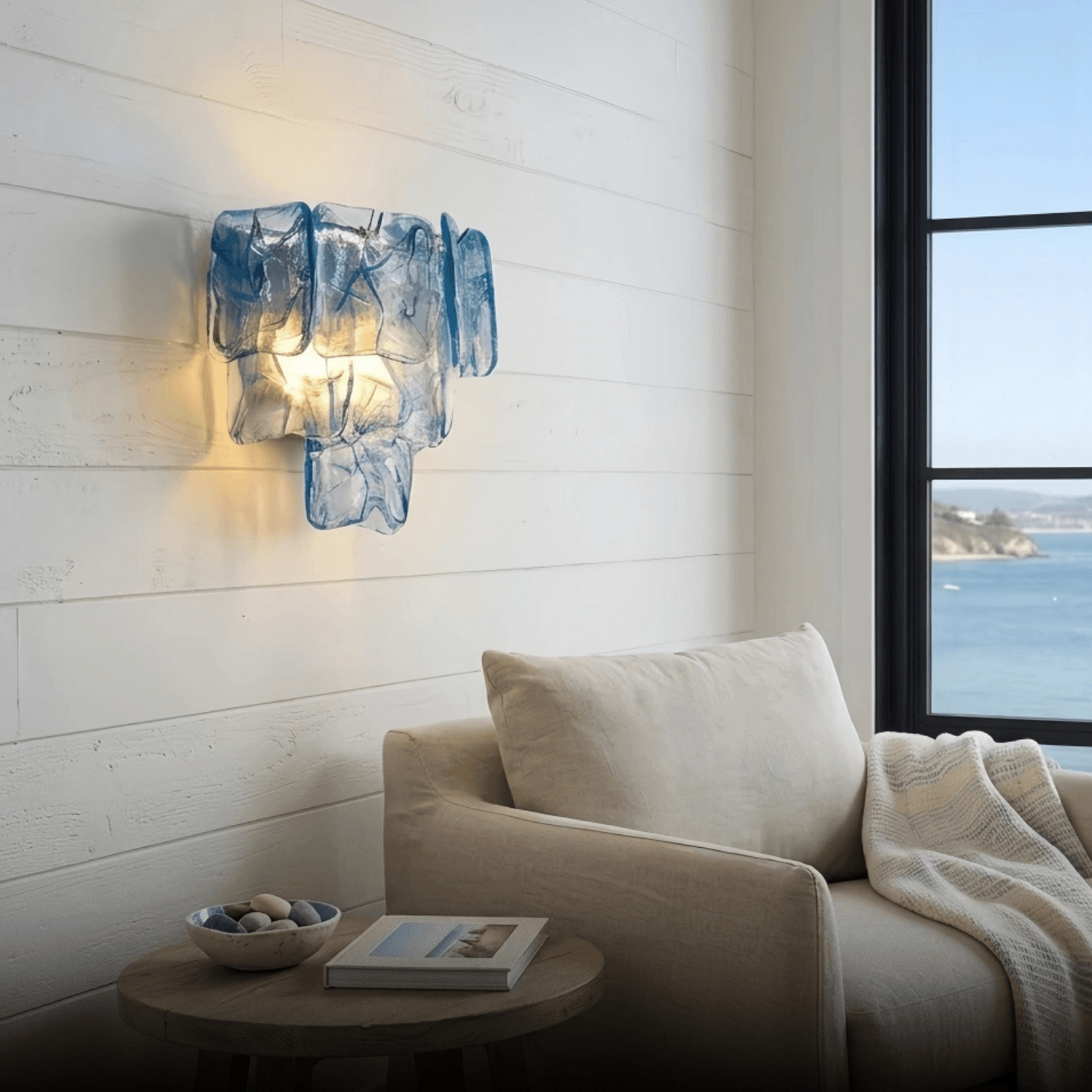 Excelis Luxury Branch-Style Tiered Chandelier— Metal & Glass Blue for Dining Room 4