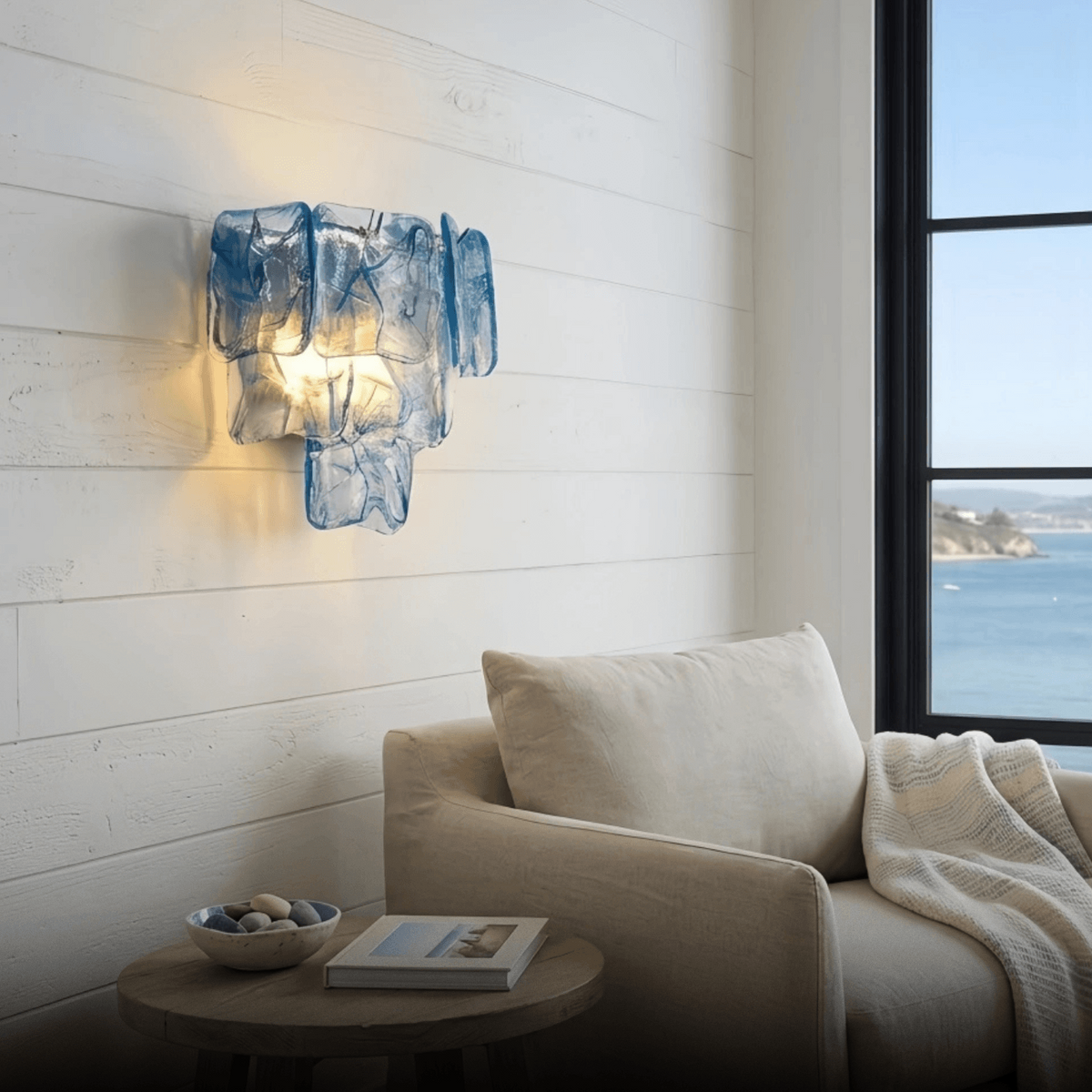 Excelis Luxury Branch-Style Tiered Chandelier— Metal & Glass Blue for Dining Room 4