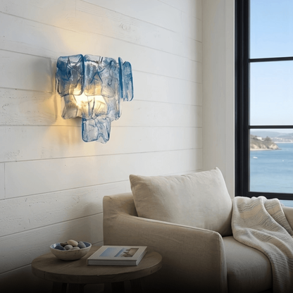 Excelis Luxury Branch-Style Tiered Chandelier— Metal & Glass Blue for Dining Room 4